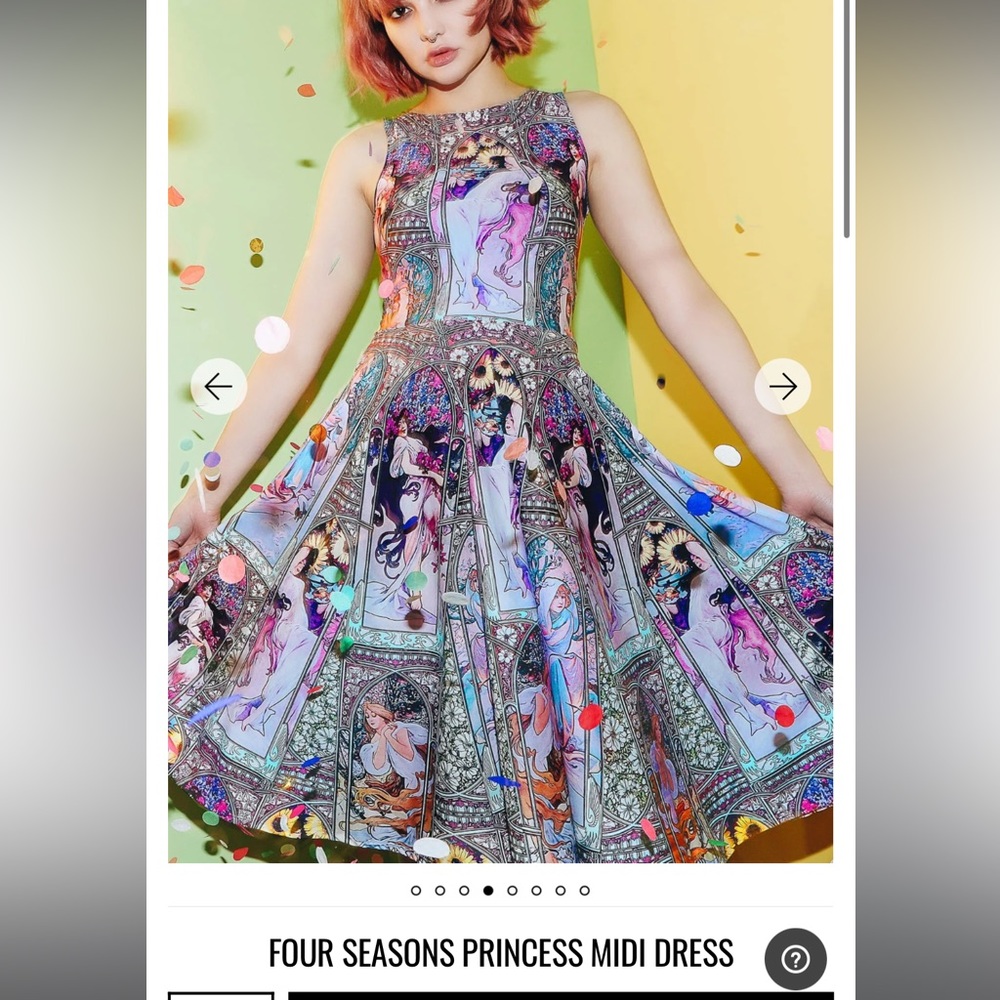 FOUR SEASONS PRINCESS MIDI DRESS BNWT L